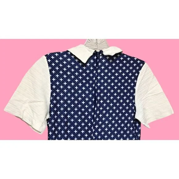 Vintage Outfit Blouse Top Pants Womens XS S Peter Pan Collar Button Accents 1960 - Picture 12 of 13